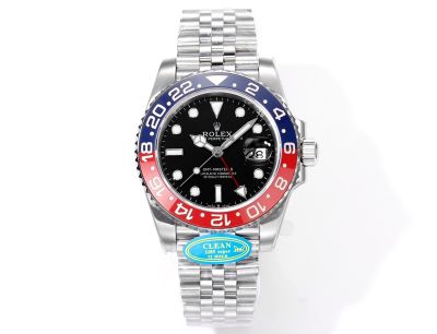Clean Factory ROLEX GMT Series 904L Steel 3285 Movement Black Watch